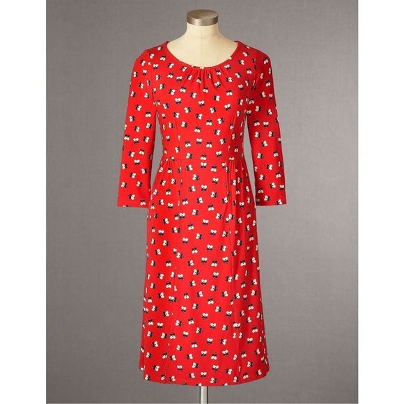 Boden Dresses & Skirts - Boden Women's Stretch Pimlico Floral Red Poppy Dress Size 6L